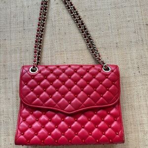 Rebecca minkoff Red leather studded handbag purse